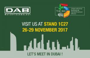 From 26 to 29 November 2017, DAB will be at the Dubai BIG5 Expo, the annual trade show that connects buyers and suppliers in the building trade in the Middle East, South-East Asia and North Africa.